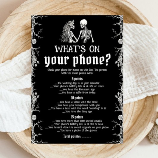 ブラックハロウィーンスケルトンあなたの電話ゲームの何 招待状
