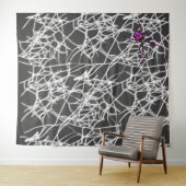 ブラックハロウィーンスパイダーウェブ写真用背景 タペストリー (インサイチュ(横))