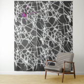 ブラックハロウィーンスパイダーウェブ写真用背景 タペストリー (インサイチュ)