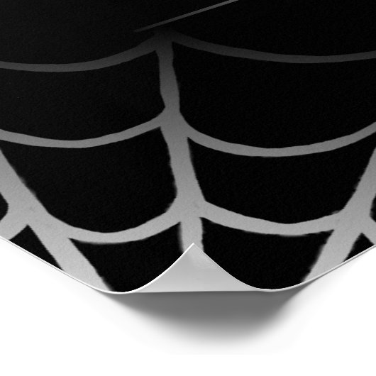 ブラックハロウィーンスパイダー&くもの巣へようこそ結婚の ポスター (角)