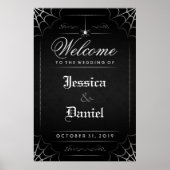 ブラックハロウィーンスパイダー&くもの巣へようこそ結婚の ポスター (正面)