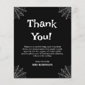 ブラックハロウィーンブライダルシャワーサンキューカード (正面)