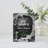 ブラックハロウィーンベビーシャワー招待状 インビテーションポストカード (スタンド正面)