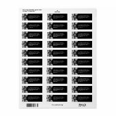 ブラックハロウィーンレース結婚スケルトンの住所 ラベル (フルシート)