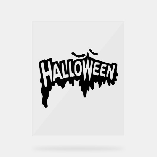 ブラックハロウィーン アクリルサイン (正面)