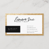 ブラックハローゴージャスエレガントラグジュアリーあなたのロゴを追加 名刺 (裏面)