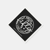 ブラックハローフィフティ50誕生日 スタンダードカクテルナプキン (角)