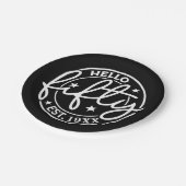 ブラックハローフィフティ50誕生日 ペーパープレート (アングル)