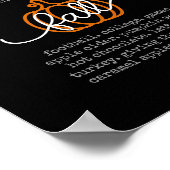 ブラックハロー秋定義語カボチャ秋 ポスター (角)