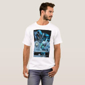 ブラックハンドとスカルパネル Tシャツ (正面フル)