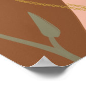 ブラックハンドアートとバラ&肯定 ポスター (角)