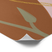 ブラックハンドアートとバラ&肯定 ポスター (角)