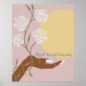 ブラックハンドアートとバラ&肯定 ポスター (正面)