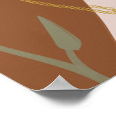 ブラックハンドアートとバラ&肯定 ポスター (角)