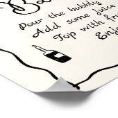 ブラックハンドドロードブライダルシャワーミモザバー ポスター (角)