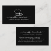 ブラックハンドメイドTシャツアパレルファッションブティック 名刺 (正面/裏面)