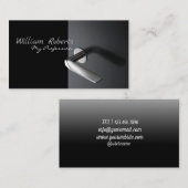 ブラックハンドル扉訪問カードデザイン 名刺 (正面/裏面)