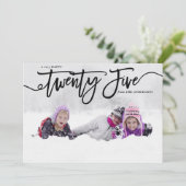 ブラックハンドレタリングハッピーニューイヤー写真 シーズンカード (スタンド正面)