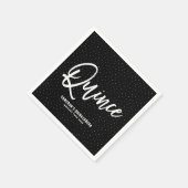 ブラックハンドレターキンセアニラ紙ナプキンス スタンダードカクテルナプキン (角)