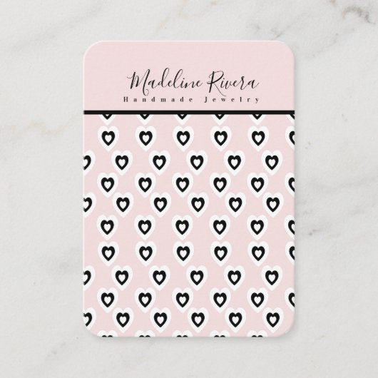 ブラックハートアーティザンイヤリングディスプレイカード コーリングカード (正面)