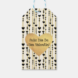 ブラックハートオンゴールデンストリングス ギフトタグ