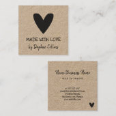 ブラックハートクラフト紙メイドウィズ スクエア名刺 (正面/裏面)