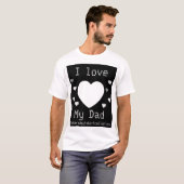 ブラックハートゲーマー私は私のパパ Tシャツ (正面フル)