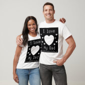 ブラックハートゲーマー私は私のパパ Tシャツ (ユニセックス)