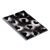 ブラックハートスプレーポイントノートブック ノートブック (右側)