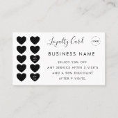 ブラックハートビジネスパンチ報酬10訪問ロゴ ロイヤリティカード (正面)