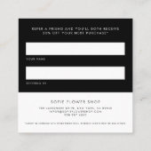 ブラックハートミニマル共有ザラブビジネス 紹介カード (裏面)