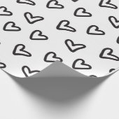 ブラックハートラッピング紙 ラッピングペーパー (角)