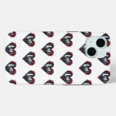 ブラックハートラブスローガン Case-Mate iPhoneケース (裏面 (横))