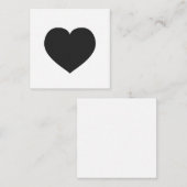 ブラックハートラブノートギフトラベル悲しみ ノートカード (正面/裏面)