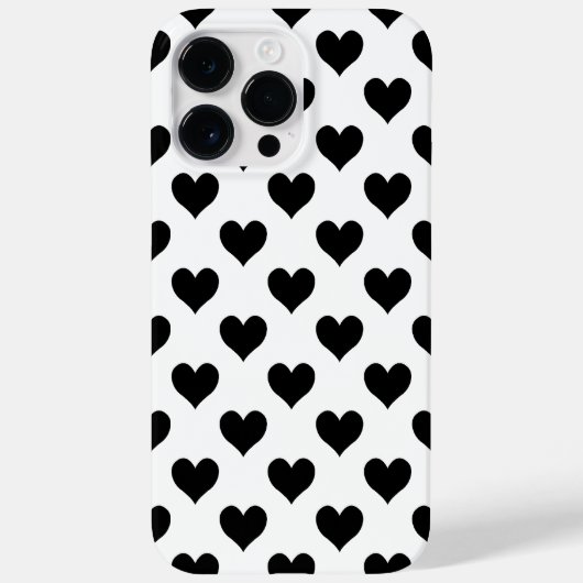 ブラックハート柄 Case-Mate iPhoneケース (裏面)