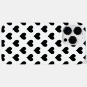 ブラックハート柄 Case-Mate iPhoneケース (裏面 (横))