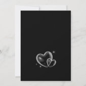 ブラックハート結婚バブル記念日 招待状 (裏面)