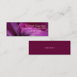 ブラックハート2アネモン花の写真事業 スキニー名刺