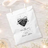 ブラックハート&ボウ ラブを込めて作りました ベーカリー フェイバーバッグ (クリップ留めされた状態)