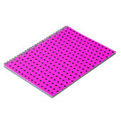 ブラックハートOn Flashy Pink Notebook ノートブック (左側)