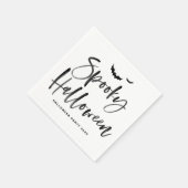 ブラックハ不気味ロウィーンブラシレタリング |ハロウィーン スタンダードカクテルナプキン (角)