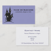 ブラックハ幽霊のよく出るウスオンパープルバックグラウンド 名刺 (正面/裏面)