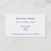 ブラックハ幽霊のよく出るウスオンパープルバックグラウンド 名刺 (裏面)