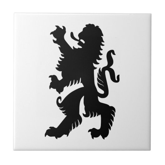 ブラックバイエルライオン タイル (正面)