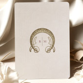 ブラックバイオレットカラ結婚リリーのアールヌーボーミュシャ 招待状