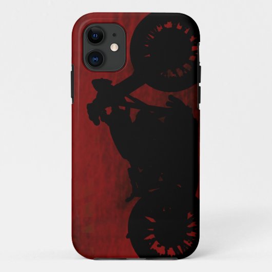 ブラックバイクのシルエット Case-Mate iPhoneケース (裏面)