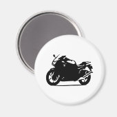 ブラックバイクのバイクアイコン マグネット (正面/裏面)