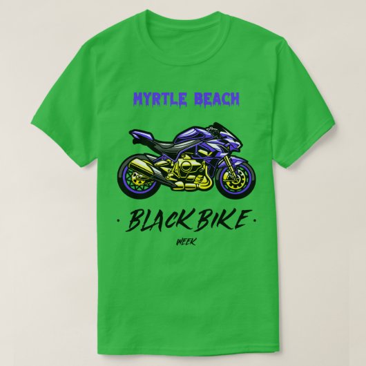 ブラックバイクウィークマートルビーチ Tシャツ (デザイン正面)