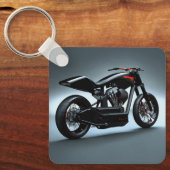 ブラックバイクキーチェーン キーホルダー (正面)