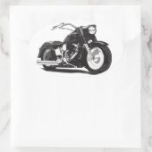 ブラックバイク 楕円形シール (バッグ)